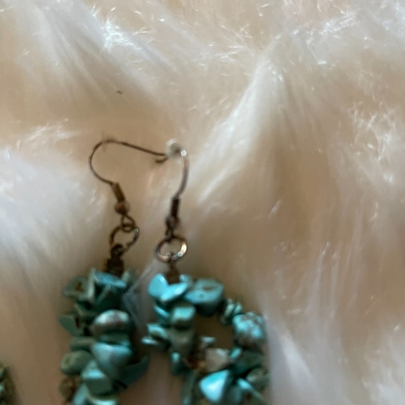 Vintage  necklace and matching earrings Turquoise - Picture 3 of 4